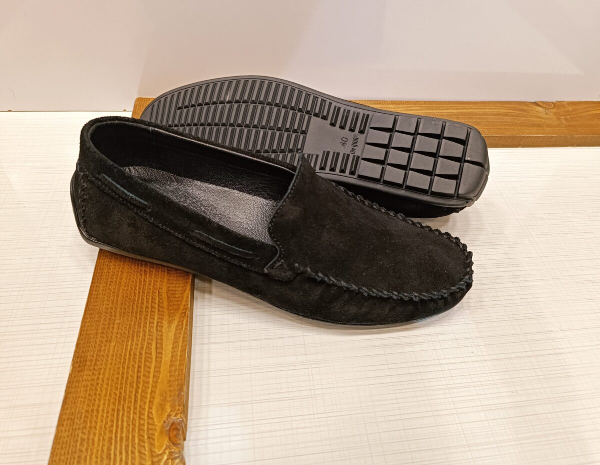 کفش کالج چرم مدل فانتوف جیر مشکی